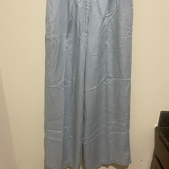 Rosetta Getty Light Blue Wide Leg Pants Size 4 | Designer Women’s Trousers - Picture 11 of 16